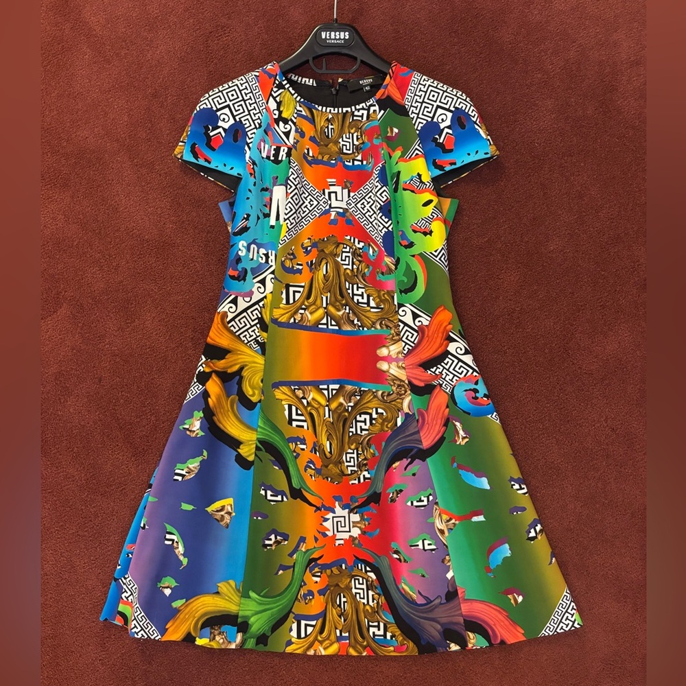 RARE Versus Versace Multicolor Graphic Dress